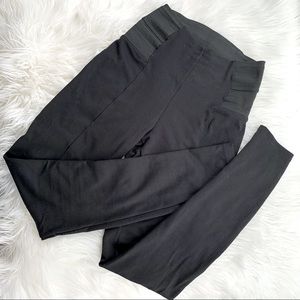 Pinstripe fitted slacks